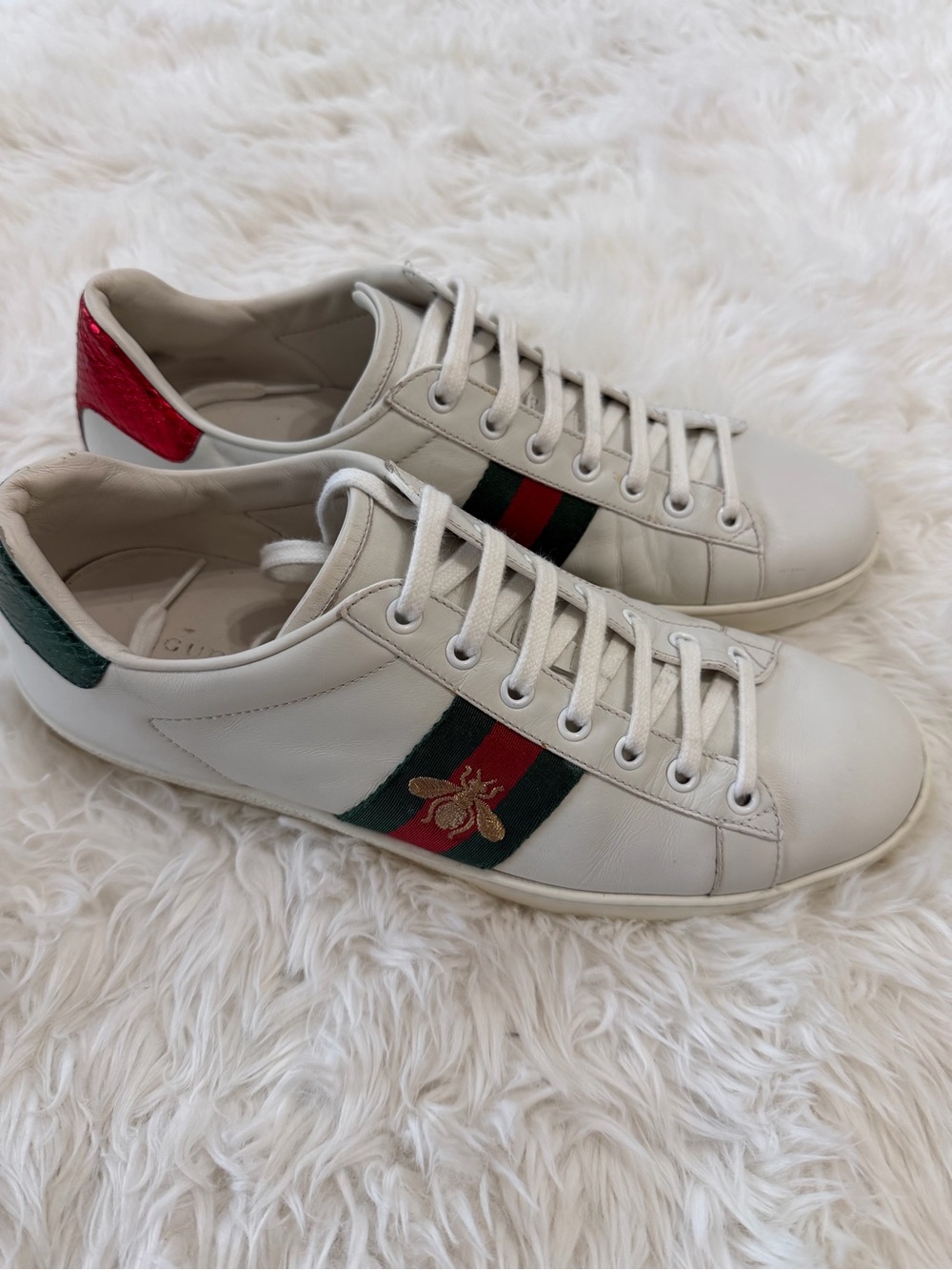 Gucci Ace Women's Sneakers White Leather
Web Bee Size 39.5 US 9.5
